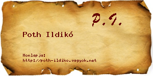 Poth Ildikó névjegykártya